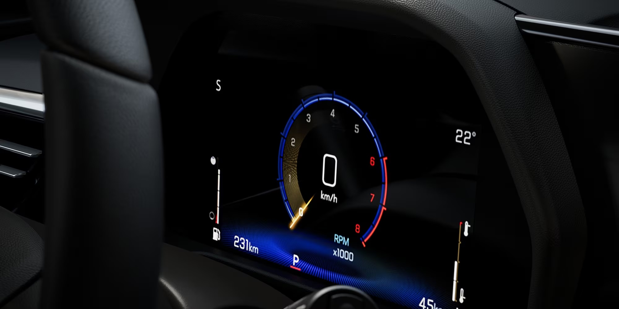 Painel digital de 8” do Chevrolet Spin com informações em destaque